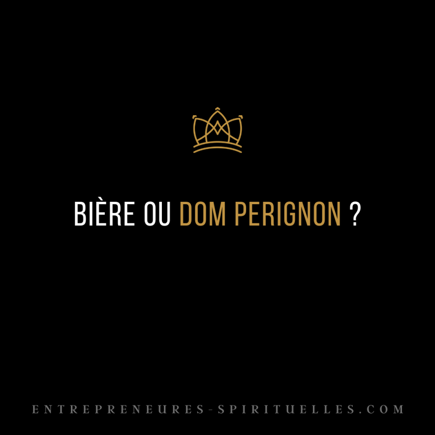 bière ou dom perignon