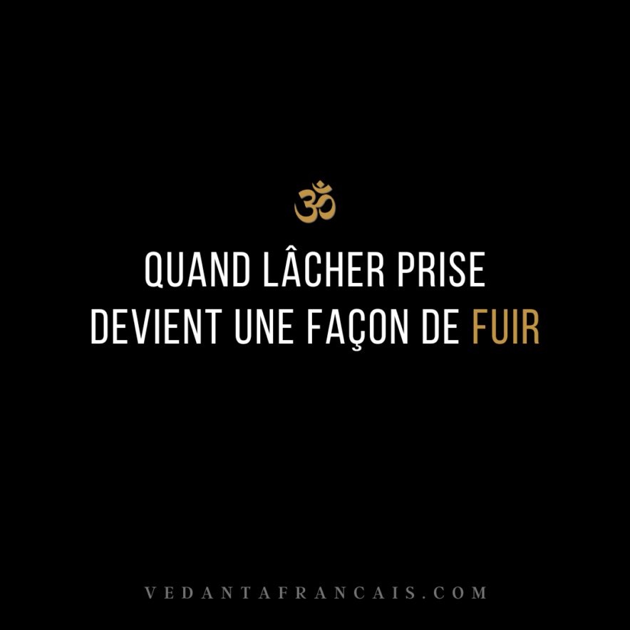 Quand lâcher prise devient une façon de fuir