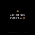 Titre « Accepter sans renoncer à agir » en blanc et doré sur fond noir.