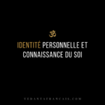 Titre « Identité personnelle et connaissance du Soi » en blanc et doré sur fond noir.