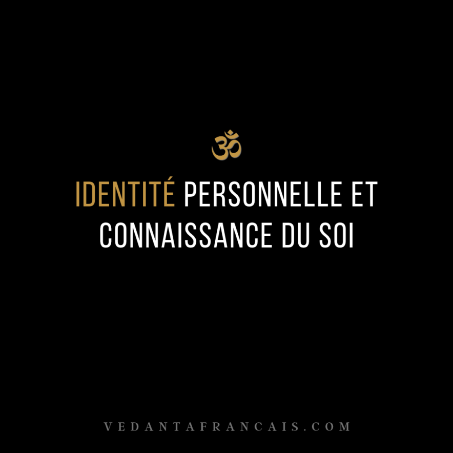 Titre « Identité personnelle et connaissance du Soi » en blanc et doré sur fond noir.