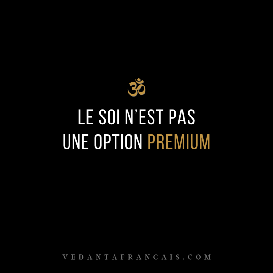 Le Soi n’est pas une option premium — titre sous le symbole Om, avec « premium » en doré.